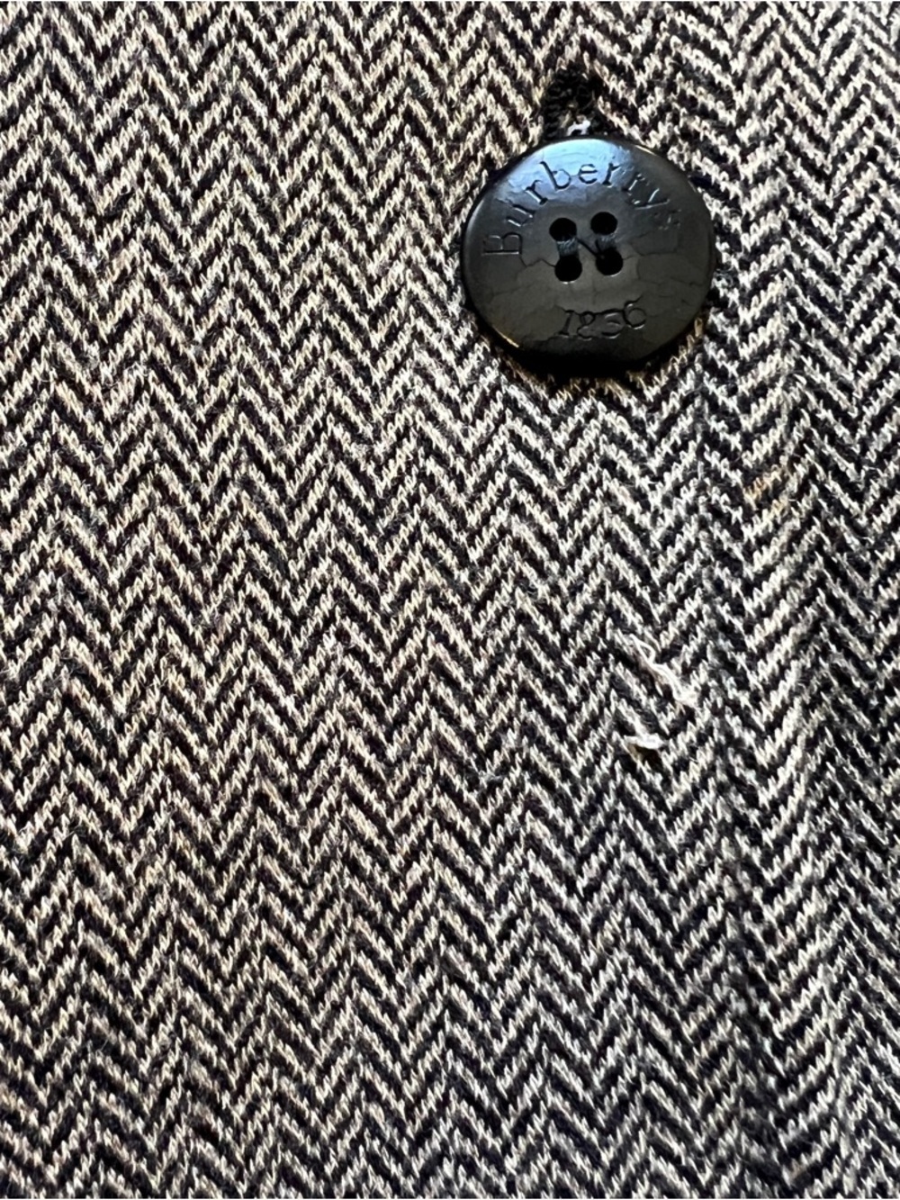 Vintage Burberrys London Herringbone Sweater Blazer Size 42 us 10 - 12 brown - Picture 5 of 11